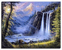 Набор для вышивания стразами Алмазная вышивка "Водопад" 25 на 35 см