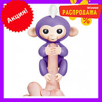 ИНТЕРАКТИВНАЯ FINGERLINGS MONKEY l Игрушка обезьянка l Смешливая обезьянка фиолетовая, отличный товар