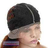 Довга жіноча перука 80 см термоволосся на сітці - полусистема Hilda Full Lace колір каштановий, фото 6