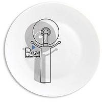 Блюдо круглое для пиццы Bormioli Rocco Ronda Pizza cutter 330 мм Цвет белый с цветным рисунком 419320F77321757