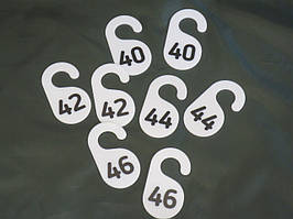 Табличка для керування розмірів у магазин одягу