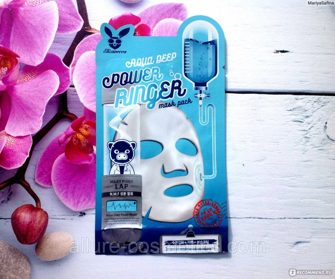 Маска зволожуюча для сухої шкіри Elizavecca aqua deep power ringer mask