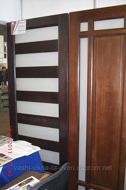 Двері кімнатні деревяні вільха зі склом - фото 2 - id-p880355
