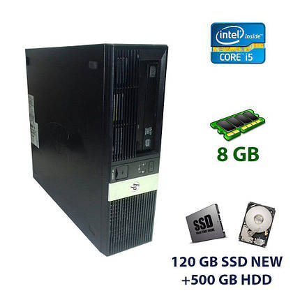 HP 5800 DT / Intel Core i5-2400 (4 ядра по 3.1 - 3.4 GHz) / 8 GB DDR3 / 120 GB SSD NEW+500 GB HDD / nVidia GeForce GT 710, 2 GB GDDR3, 64-bit, фото 1
