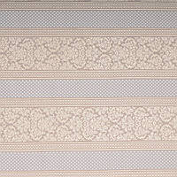 Ткань для оббивки мебели шенилл с узором в полоску Регент (Regent) бежевого цвета