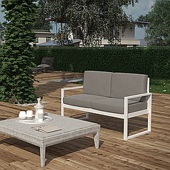 Диван 2-х місний металевий Година Пік