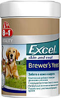 Витамины 8в1 Excel Brewer's Yeast с пивными дрожжами для кожи шерсти кошек и собак, 780 таблеток