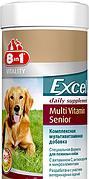 Вітаміни 8в1 Excel Multi-Vitamin Senior з мікроелементами антиоксидантами для літніх собак, 70 таблеток