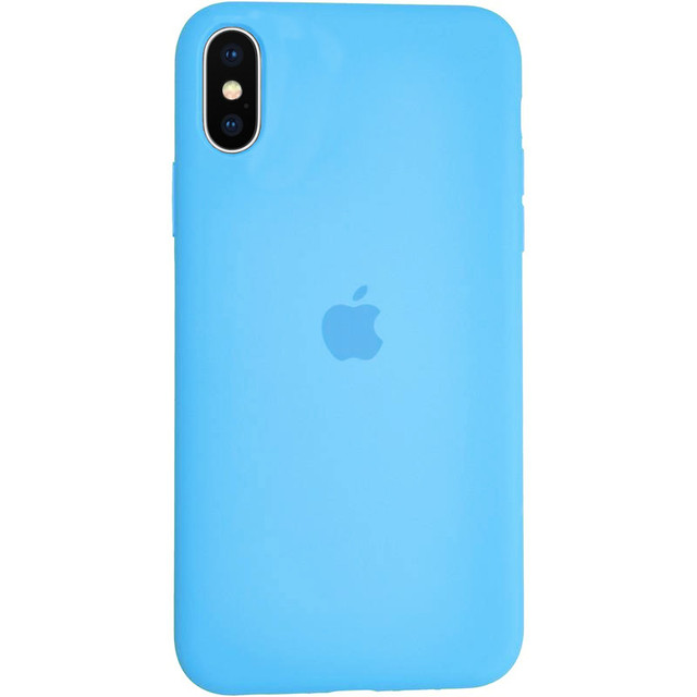 Силиконовый чехол Silicon Case для Iphone X синий