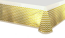 Скатертина поліетиленова зигзаг золото