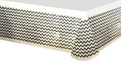 Скатертина поліетиленова зигзаг срібло