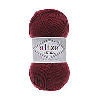 Alize EXTRA (Екстра) № 57 бордовий (Пряжа акрилова, нитки для в'язання)
