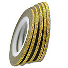 Липка стрічка для дизайну, Золотий ПІСОК ширина 2 мм*