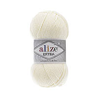Alize EXTRA (Екстра) № 62 молочний (Пряжа акрилова, нитки для в'язання)