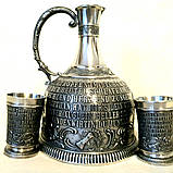 Набір з 2х олов'яних чарок і глечика, фото 5