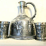 Набір з 2х олов'яних чарок і глечика, фото 3