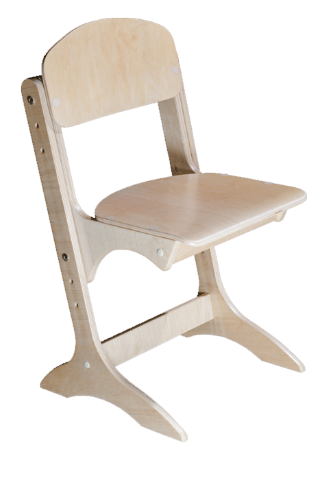 Стілець дитячий фанерний "Антошка" лакований, регулюється на ростові групи №1-3, фото 1