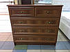 Класичний коричневий комод на 5 шухляд класика в спальню, вітальню, зал горіх Барон Мебель Сервіс, фото 4