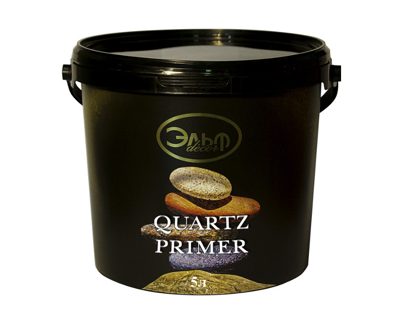Грунт с кварцевым песком ELF DECOR QUARTZ PRIMER для декоративных штукатурок белый 5л - фото 1 - id-p1225467437