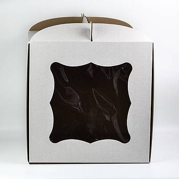 Коробка для торта 25х25х20 см із віконцем