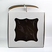 Коробка для торта 30х30х30 см с окошком