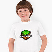 Футболка дитяча Майнкрафт (Minecraft) Білий (9224-1174)