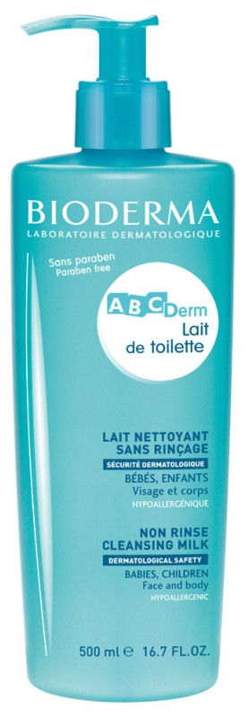 Детское очищающее молочко с рождения Bioderma ABCDerm Lotion lait Биодерма АВСдерм 500мл