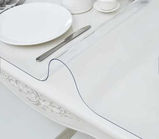 Силіконове м'яке скло Прозора захисна скатертина для столу і меблів Soft Glass (1.7х1.0м) товщина 2 мм