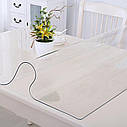Силіконове м'яке скло Прозора захисна скатертина для столу і меблів Soft Glass (1.7х1.0м) товщина 2 мм, фото 2