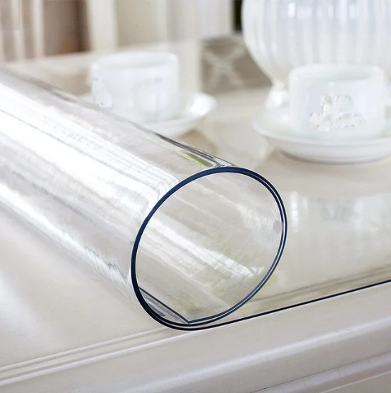Силіконове м'яке скло Прозора захисна скатертина для столу і меблів Soft Glass (1.6х1.0м) товщина 2 мм