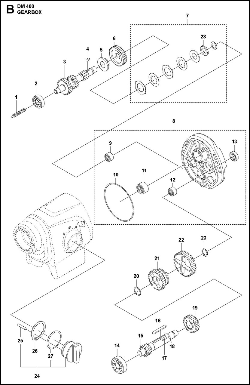 2 КОРОБКА ПЕРЕДАВ <unk> DM 400, 2020-02 бурильна машина Husqvarna <unk> алмазне буріння, фото 1