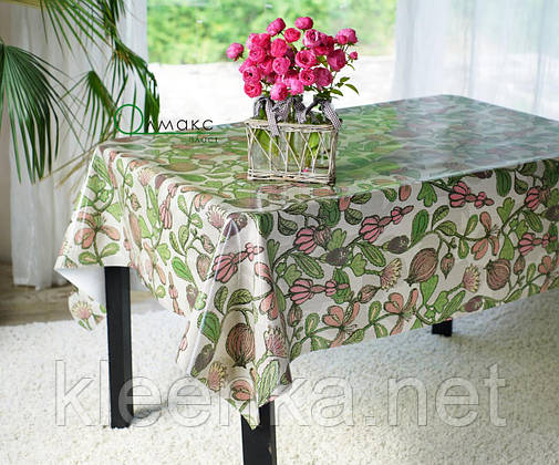 Клейонка на кухонний стіл на тканинній основі в кафе, їдальню, для дому, фото 2
