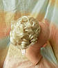 Хвіст короткий кучерявий на крабі перлинний блонд 945В-122, фото 2