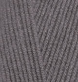 Нитки пряжа для вязания полушерсть LANA GOLD FINE Лана Голд Файн №348 - темный серый