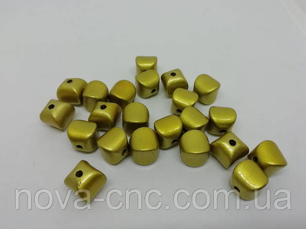 Бусини пластик "Камушок-ліхтарик" золотий 11 мм 500 грамів, фото 1