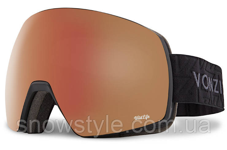 Гірськолижна маска VonZipper Satellite Black 2 Лінзи WildLife Black Fire Chrome / WildLife Yellow