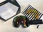 Гірськолижна маска VonZipper Satellite Black 2 Лінзи WildLife Black Fire Chrome / WildLife Yellow, фото 4