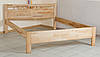 Ліжко двоспальне дерев'яне Сенді 160-200 см бук натуральний, фото 3