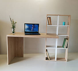 Комп'ютерний стіл зі стелажом СК-2 Мікс меблі Дуб Атланта/Сонома