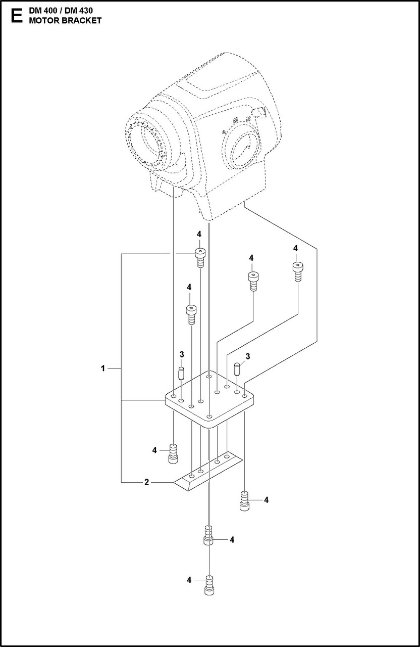 4 ОПОРА ДВІГАТЕЛЯ <unk> DM 400, 2020-02 бурильна машина Husqvarna <unk> алмазне буріння <unk>, фото 1