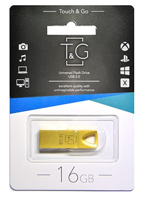 USB флешка Flash Drive 16Gb T&G Metal series TG117GD-16G Gold original, фото 2