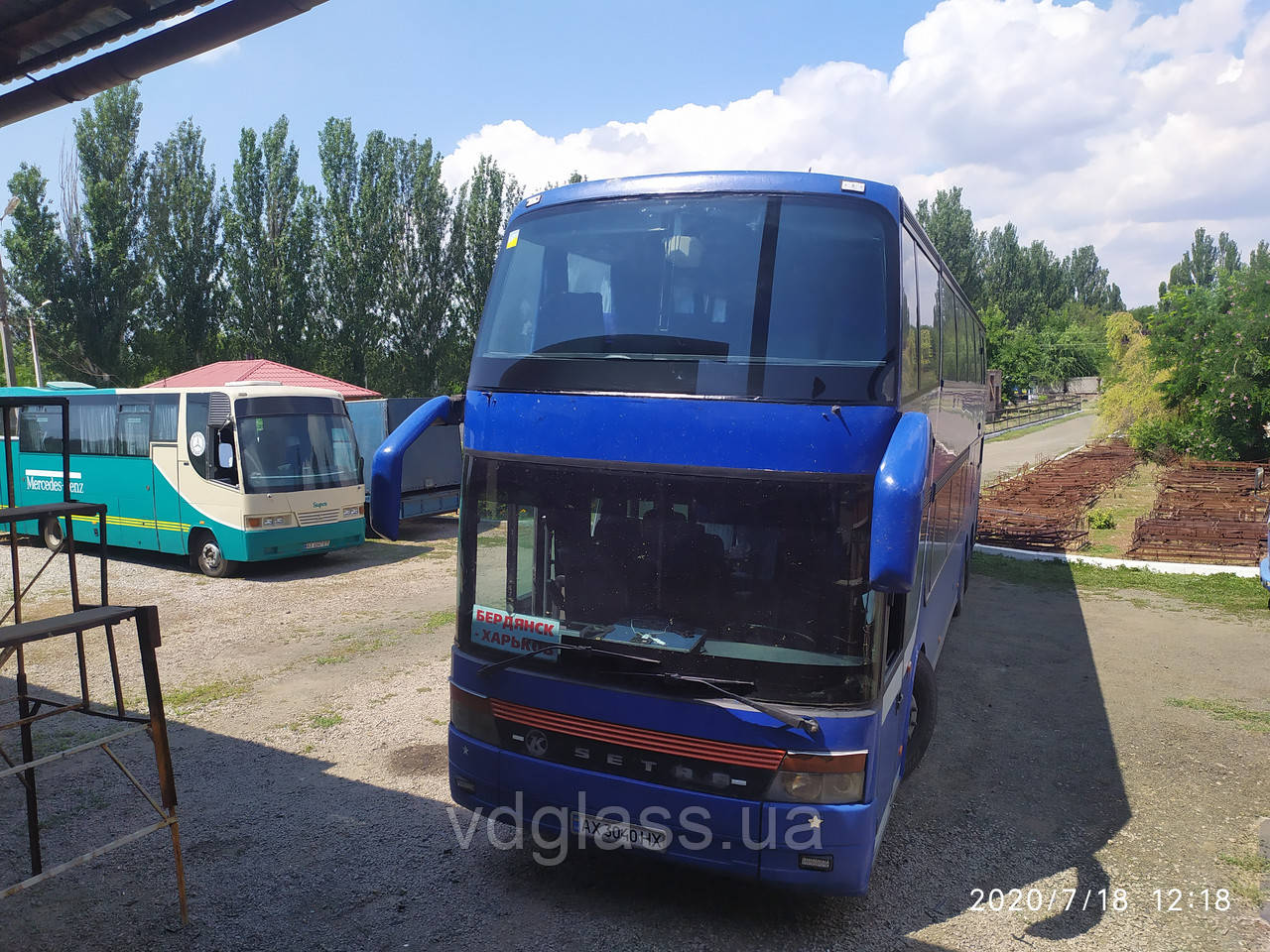 Setra 328 HDS лобове верхнє скло, фото 1