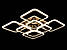 Стельова світлодіодна люстра квадрати з пультом та підсвічуванням до 25 кв.м колір Чорний 120 Ват Linisoln 5588/4+4 BHR 3color, фото 7