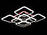 Стельова світлодіодна люстра квадрати з пультом та підсвічуванням до 25 кв.м колір Чорний 120 Ват Linisoln 5588/4+4 BHR 3color, фото 9