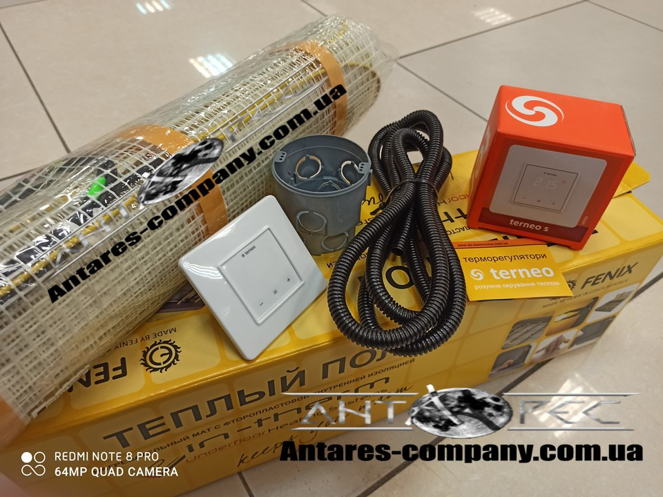 Тепла підлога Двожильний нагрівальний мат In-Term 5,3 м. кв 1080 вт серія Terneo S ( комплект), фото 1