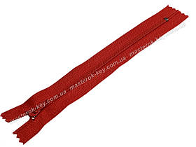Брючна блискавка №4 18см нероз'ємний колір Світло-червоний 818