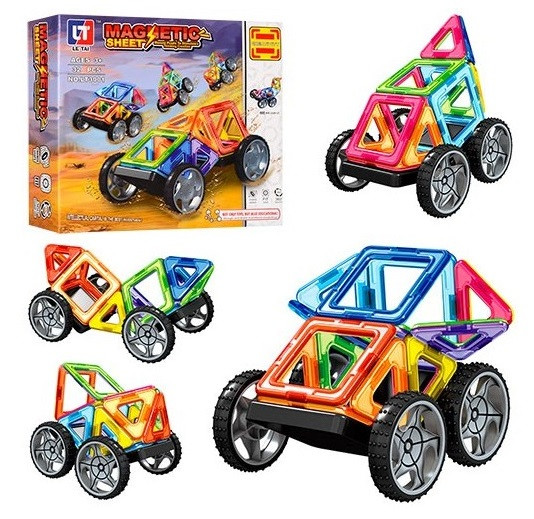 Магнітний конструктор "Кольорові магніти" 32 деталей Limo Toy LT3001
