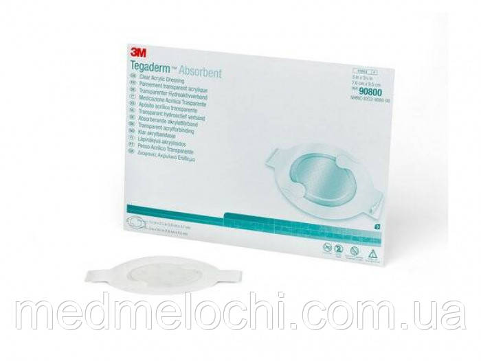 Tegaderm™ Абсорбуюча прозора акрилова пов'язка, овал (6,0х7,5 см / 11,1х12,7 см)