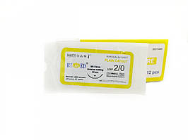 Кетгут звичайний RT-med USP 2/0 (EP 3,5) зі звор. ріж. голкою 37мм 3/8 кола