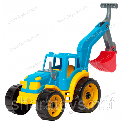 Іграшковий трактор-екскаватор, фото 1